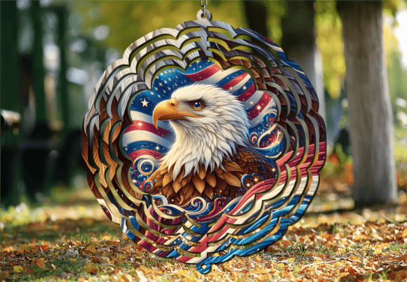 Bald Eagle American Flag Wind Spinner: A Bold Patriotic Statement