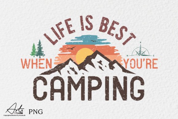 Bring the Outdoors to Your Designs with Camping Mountain PNG Sublimation