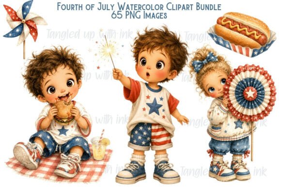 Celebrate with the Fourth of July Clipart Bundle