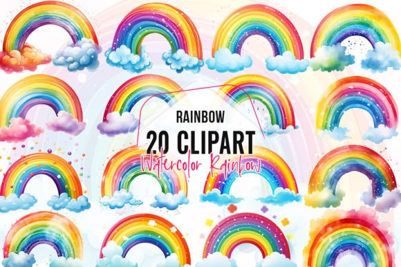 Unleash Creativity with Watercolor Rainbow Clipart
