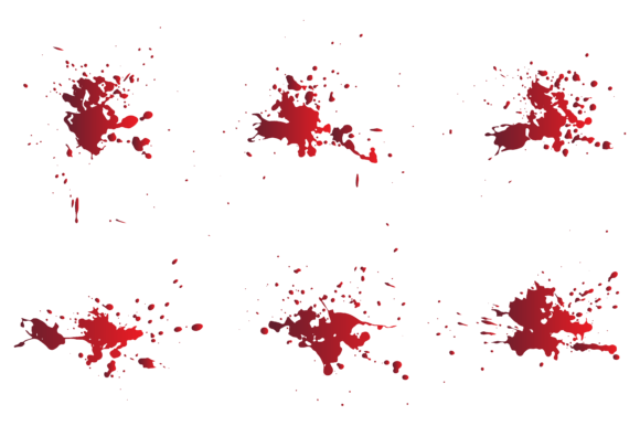 Unleash Drama: The Abstract Set of Splatter Red Color Blood