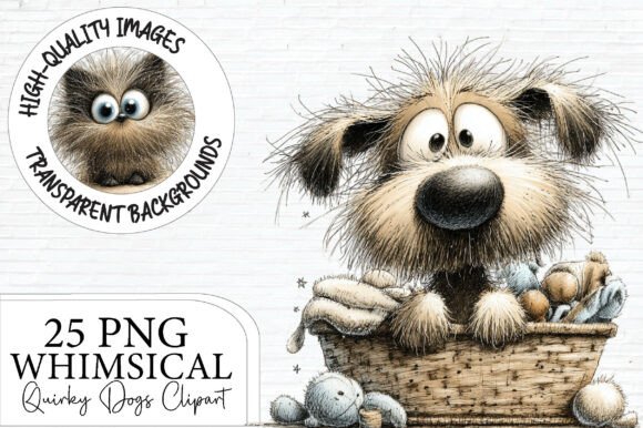 Unleashing Playful Charm: Whimsical Quirky Dogs Clipart