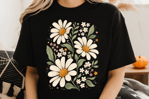 Vintage Daisy Flower Botanical PNG: A Gentle Touch of Cottagecore Charm