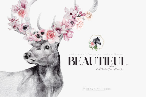 Watercolor Animal Portraits and Flowers: A Designer's Guide to This Artistic Collection