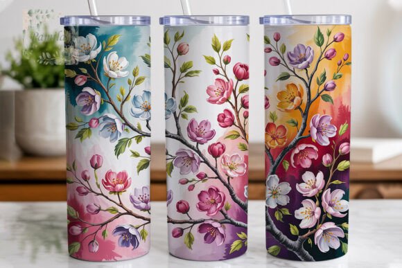 Watercolor Blossom: A 20oz Tumbler Wrap for Vibrant Style