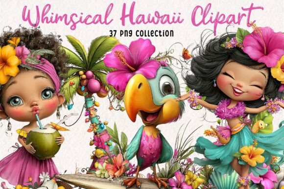 Whimsical Hawaii PNG Clipart: Infuse Your Projects with Island Spirit